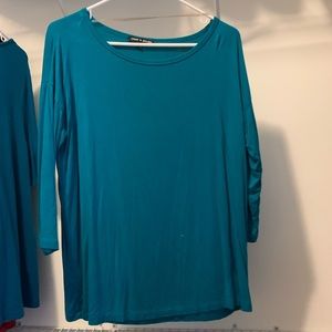 Teal 3/4 sleeve top